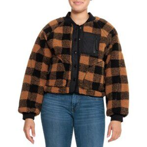Blank NYC Checkered Fleece Jacket